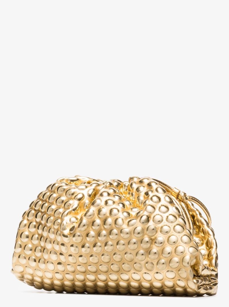Gold the Mini Pouch Leather Clutch Bag