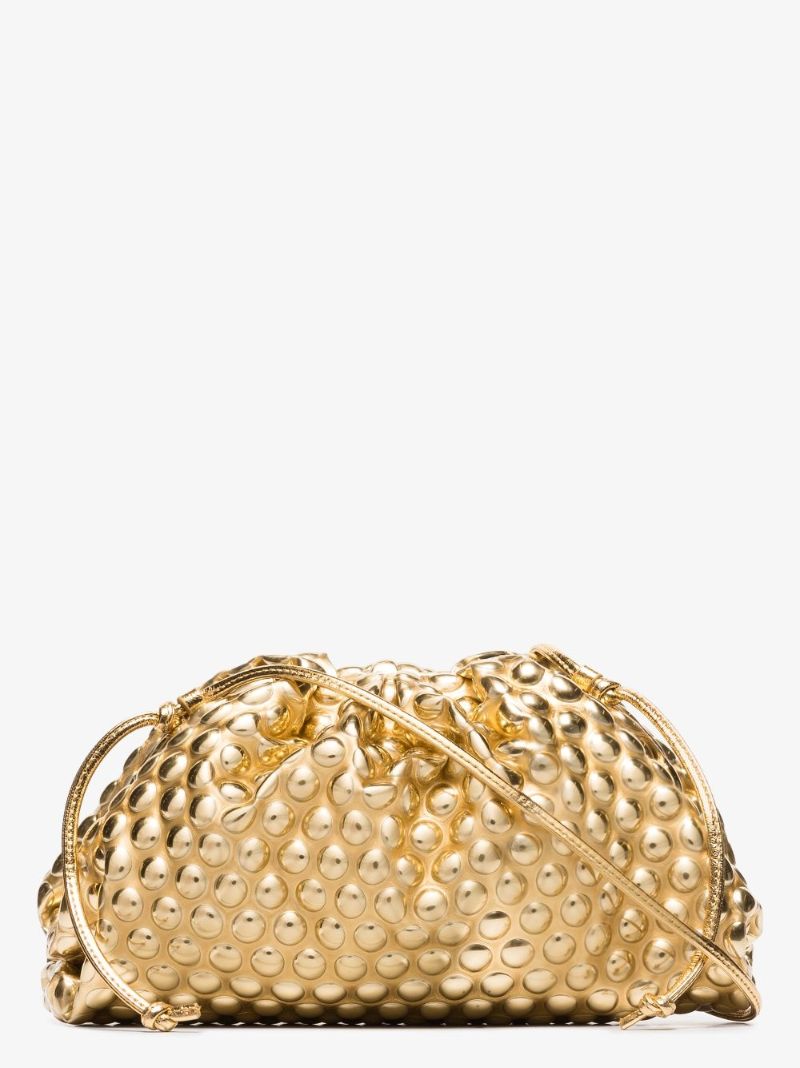 Gold the Mini Pouch Leather Clutch Bag