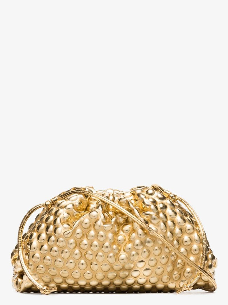 Gold the Mini Pouch Leather Clutch Bag