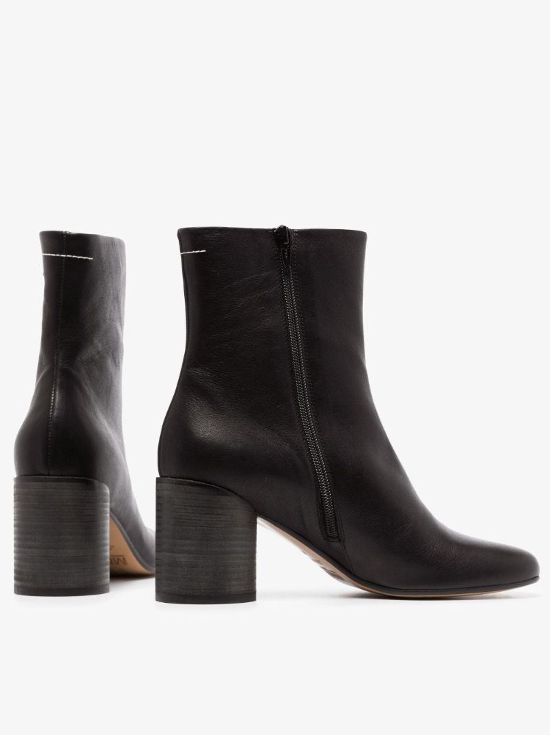Black Anatomic 70 Leather Ankle Boots