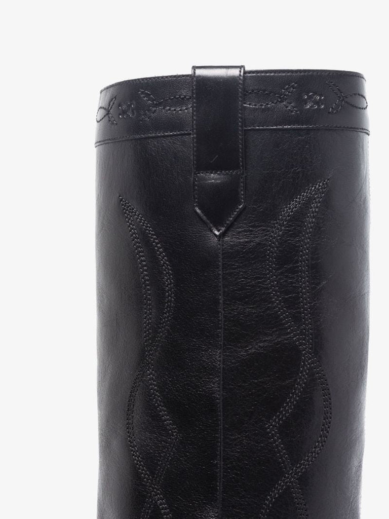 Black 50 Leather Western Boots