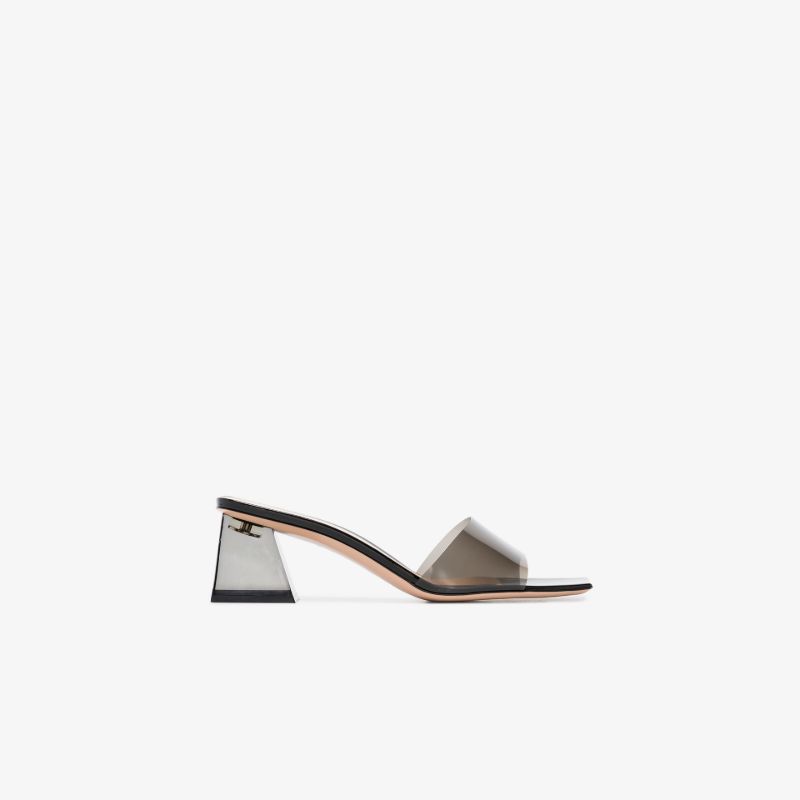 Black 55 Pvc Sandals
