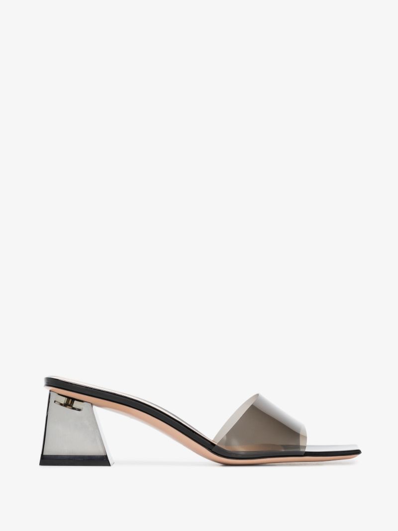 Black 55 Pvc Sandals