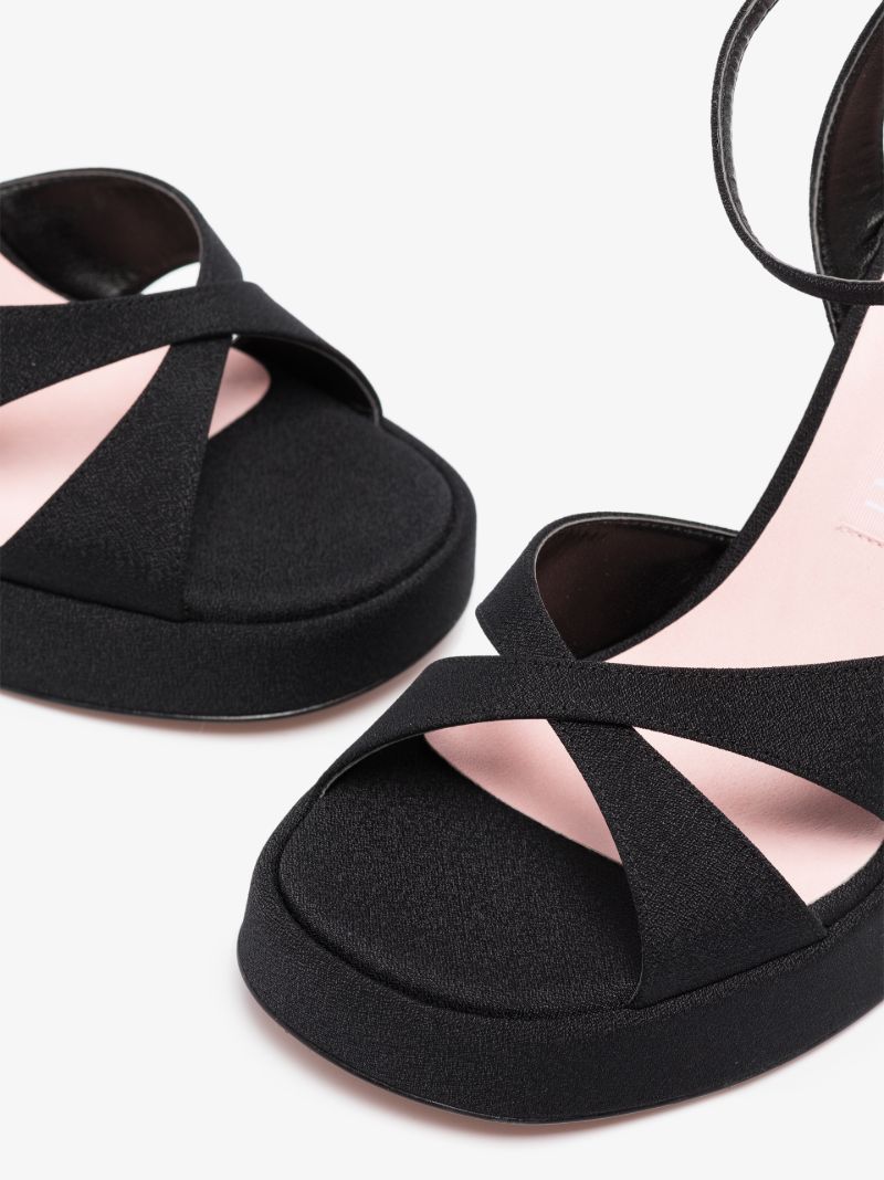 Black Miranda 125 Platform Sandals