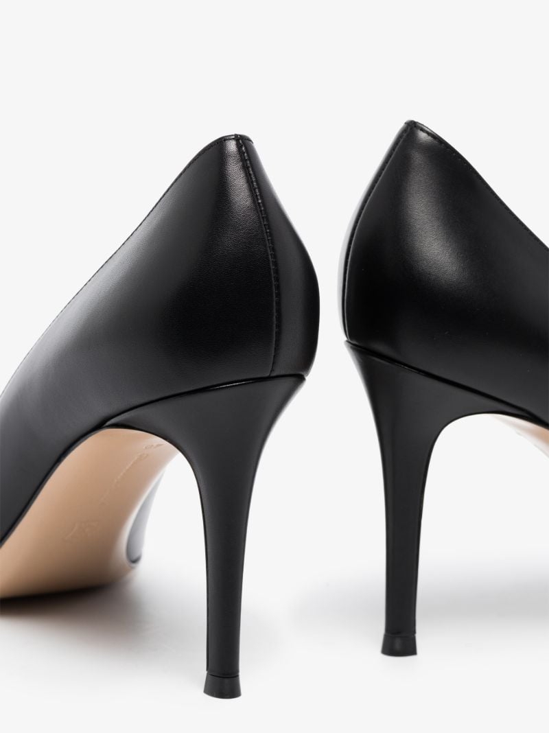 Black 85 Leather Pumps