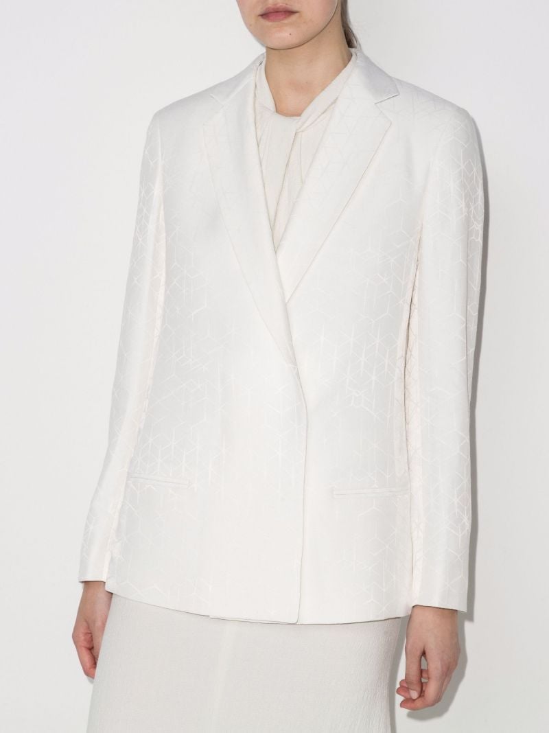 Ritz Double-breasted Jacquard Blazer
