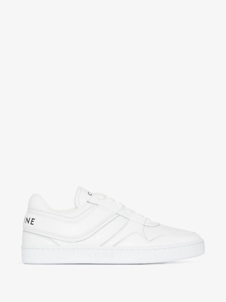 White Leather Low Top Sneakers