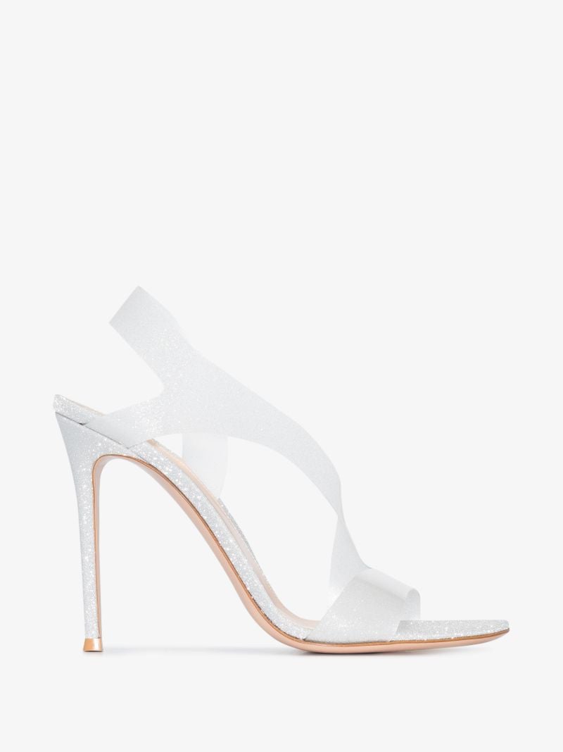 Silver Metropolis 105 Leather Sandals