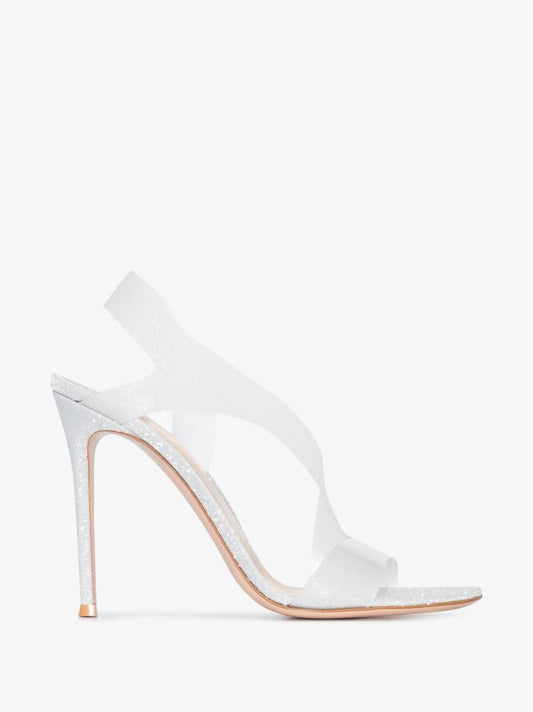 Silver Metropolis 105 Leather Sandals