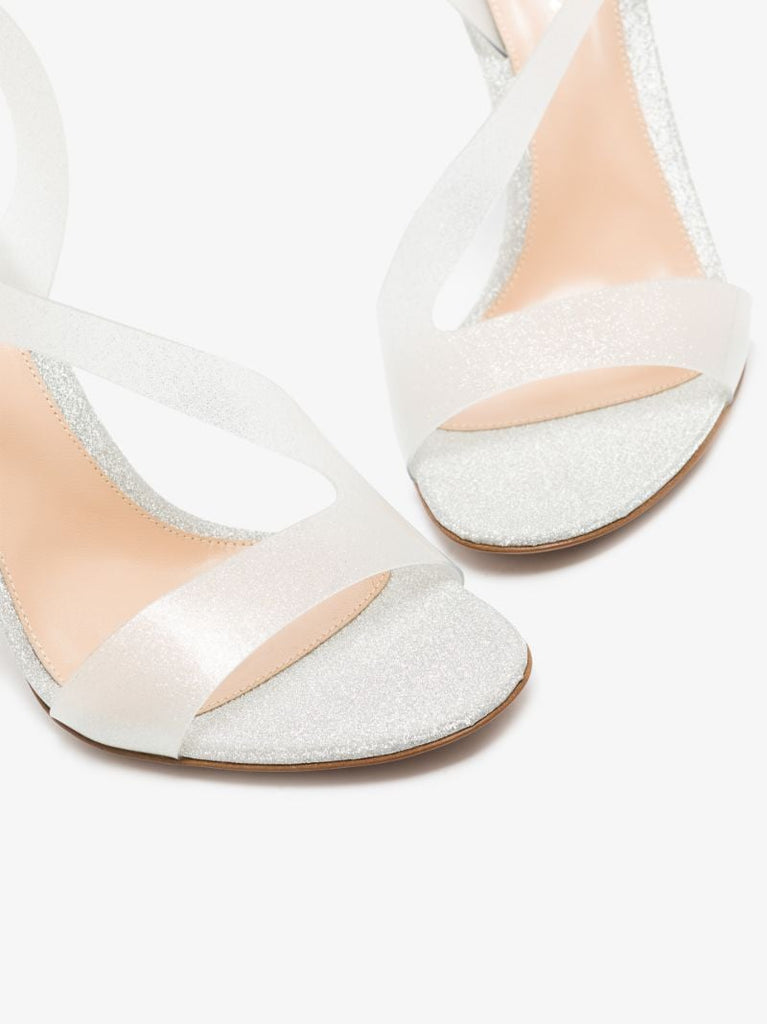 Silver Metropolis 105 Leather Sandals