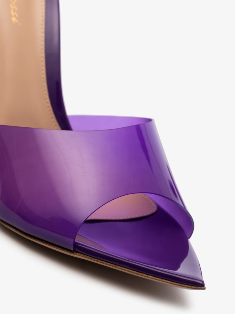 Purple Elle 105 Pvc Mules