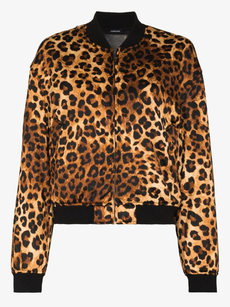 Leopard Print Bomber Jacket