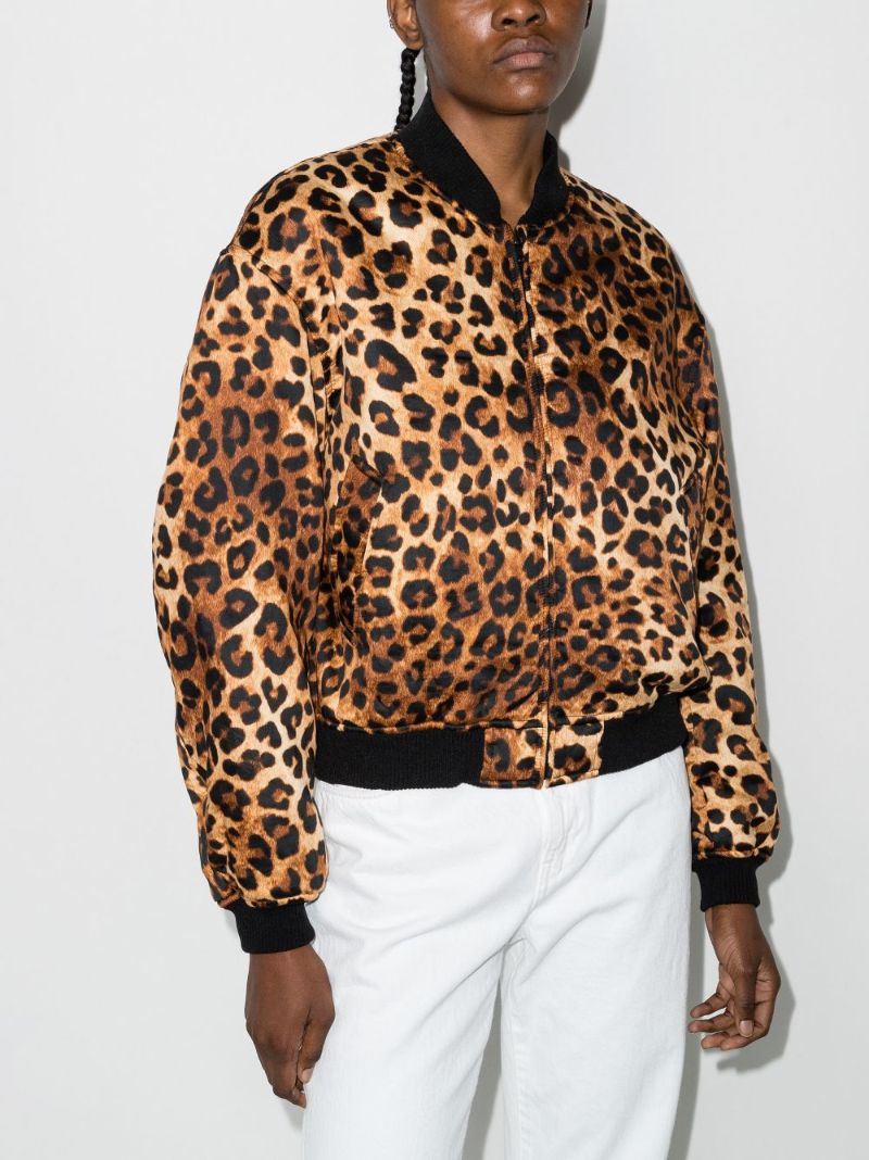 Leopard Print Bomber Jacket