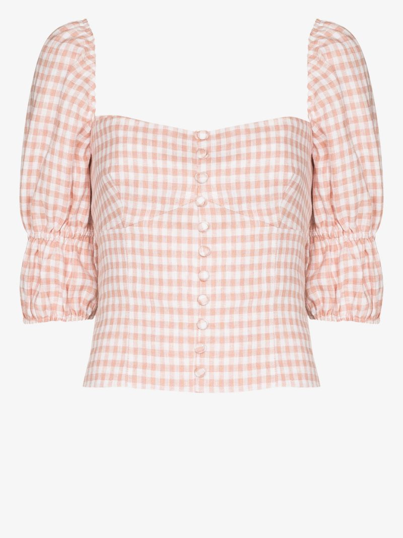Norton Gingham Linen Blouse