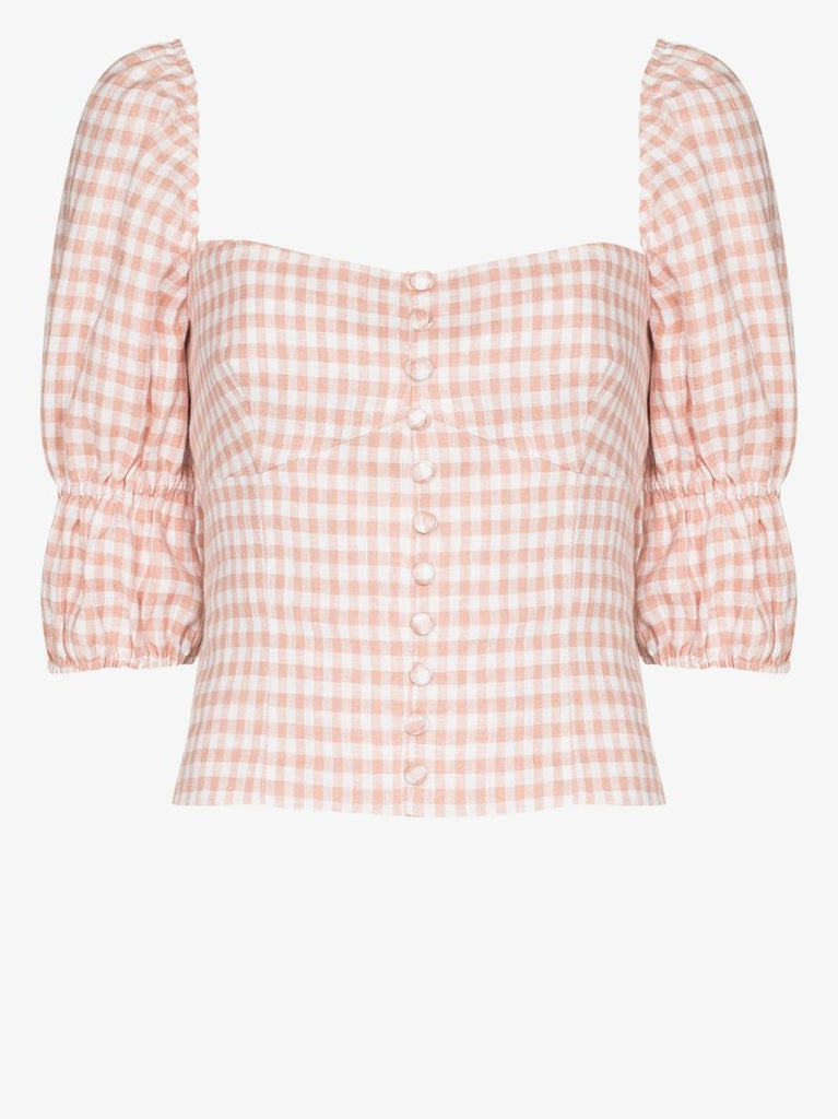 Norton Gingham Linen Blouse