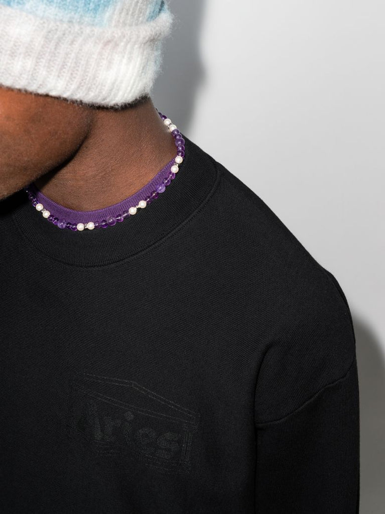 Temple Logo Print Sweater