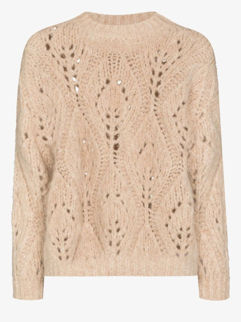 Open Knit Alpaca Wool Sweater