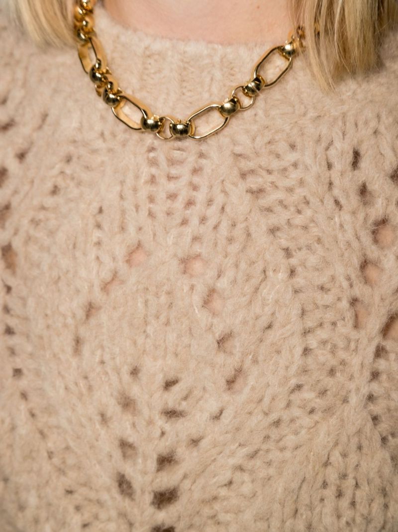 Open Knit Alpaca Wool Sweater