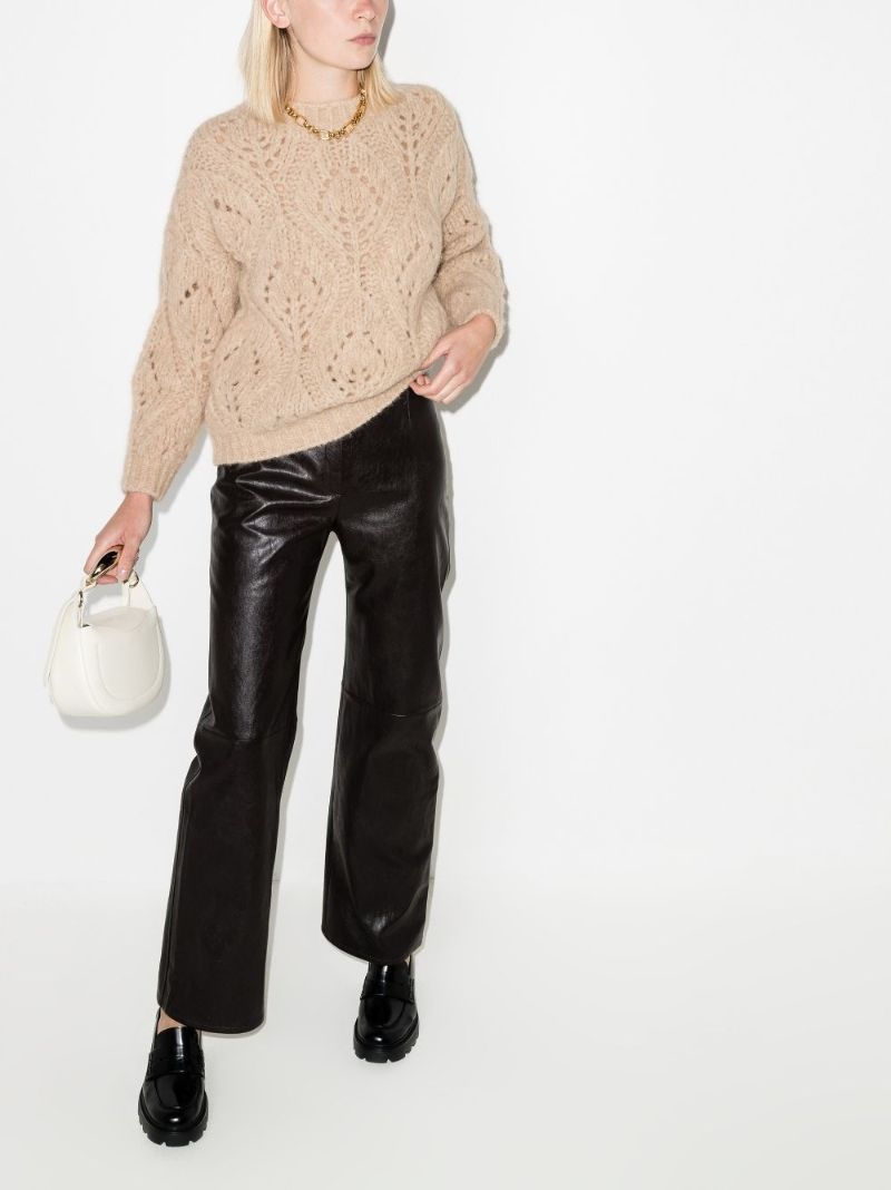 Open Knit Alpaca Wool Sweater