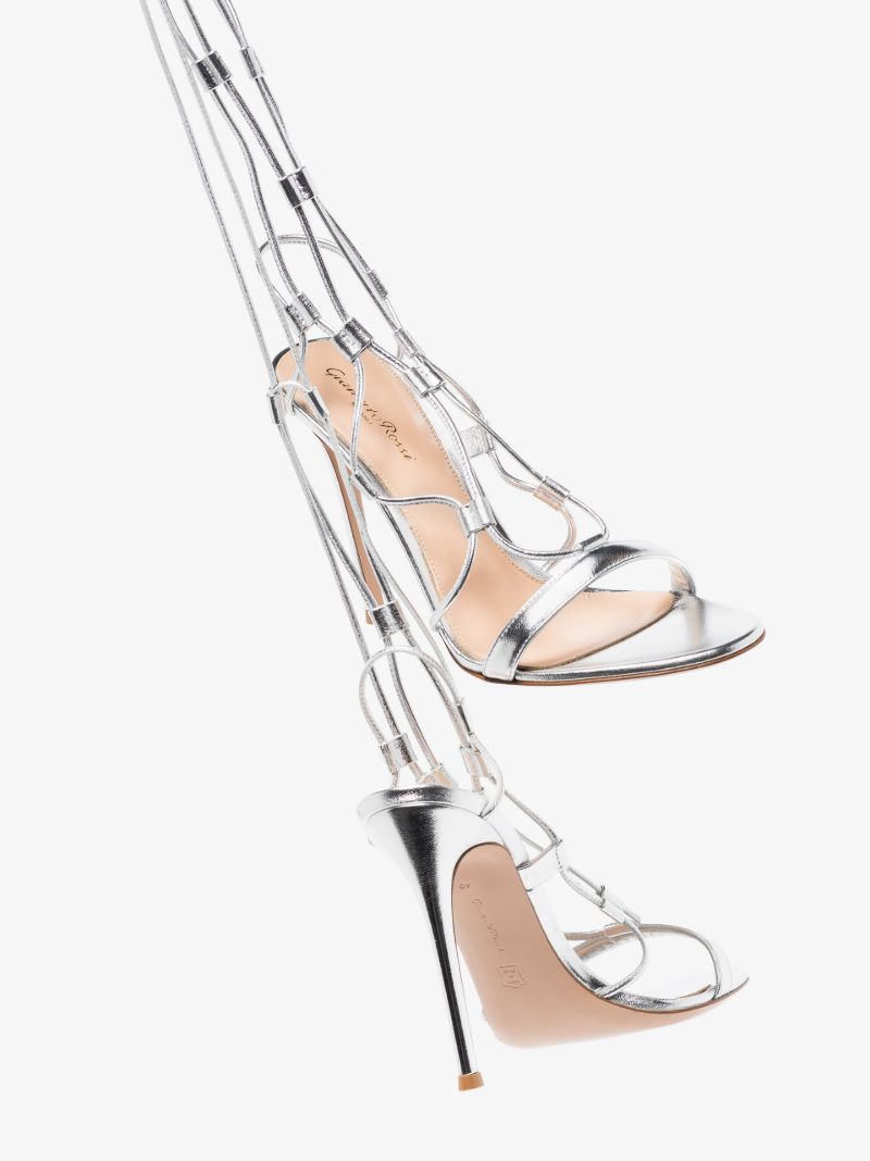 Silver Giza 150 Leather Sandals