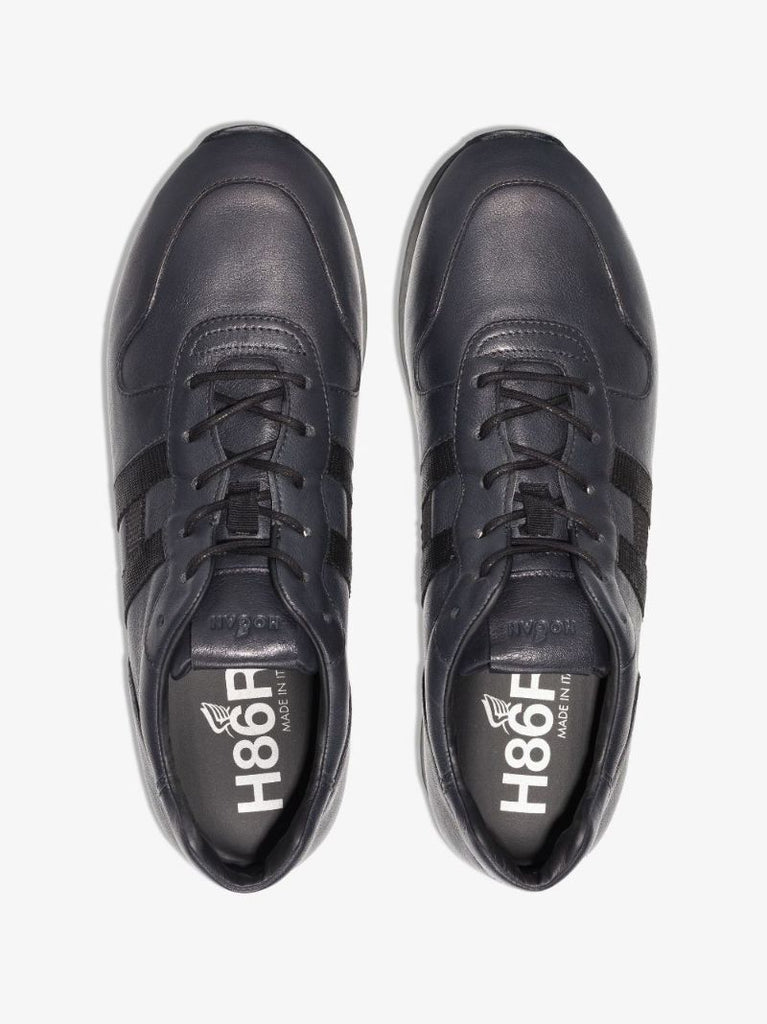 Black H429 Nastro Low Top Leather Sneakers