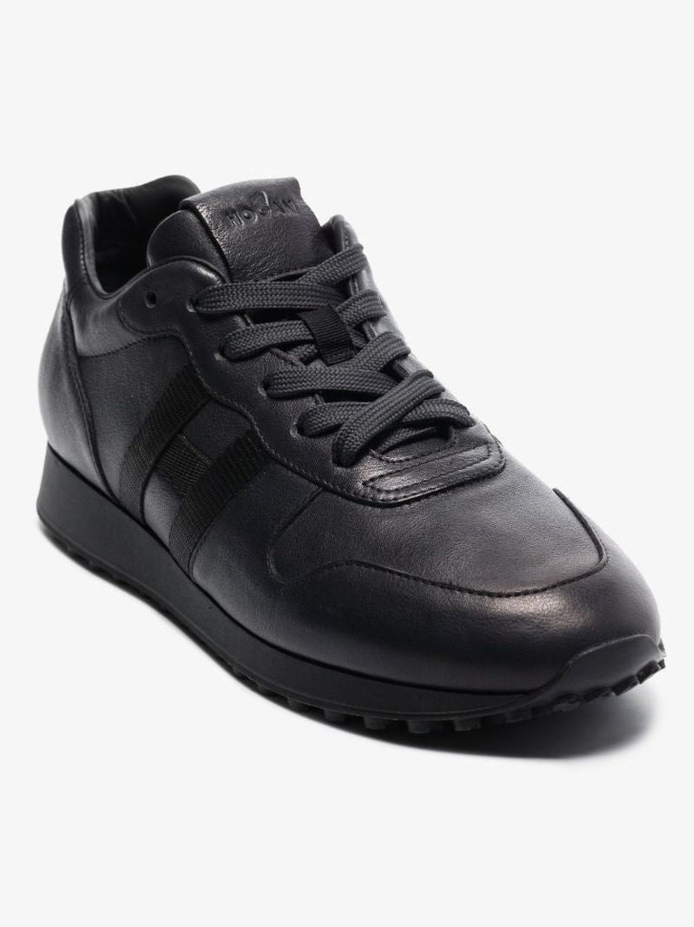 Black H429 Nastro Low Top Leather Sneakers