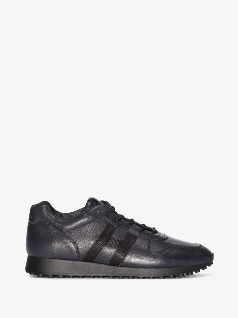 Black H429 Nastro Low Top Leather Sneakers