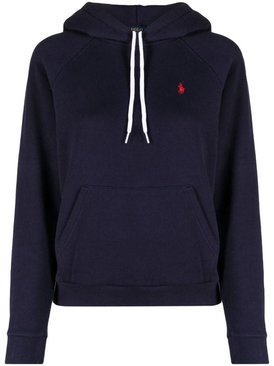 Blue Polo Pony Fleece Hoodie