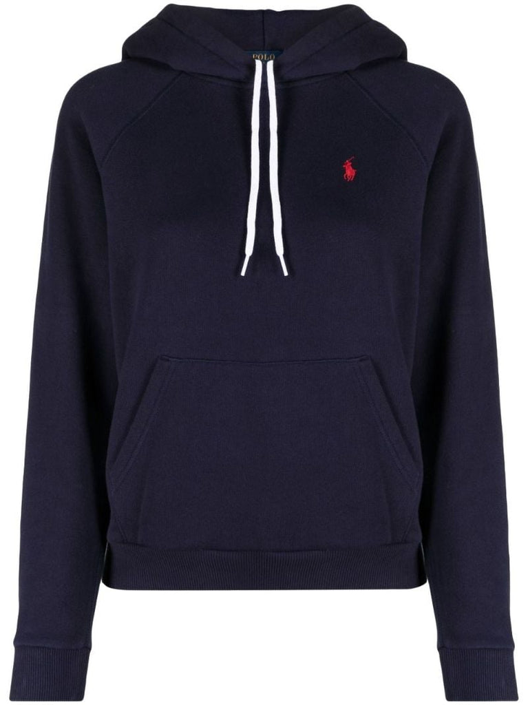 Blue Polo Pony Fleece Hoodie