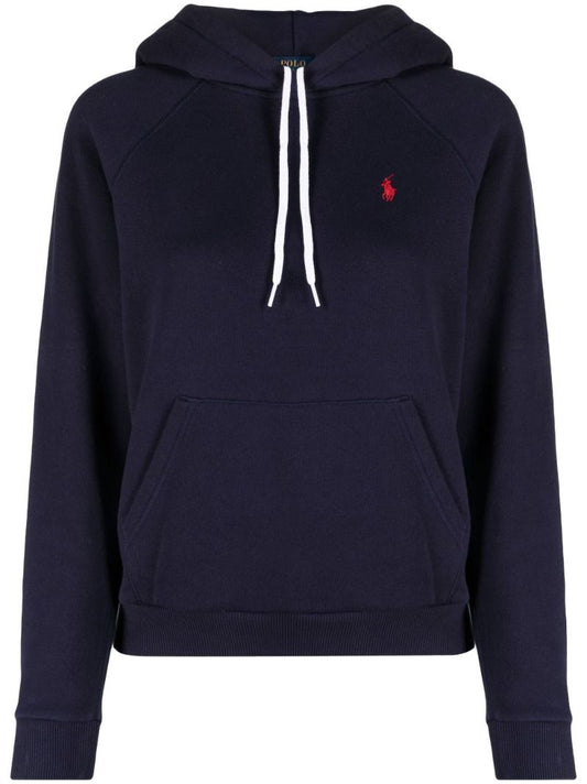 Blue Polo Pony Fleece Hoodie