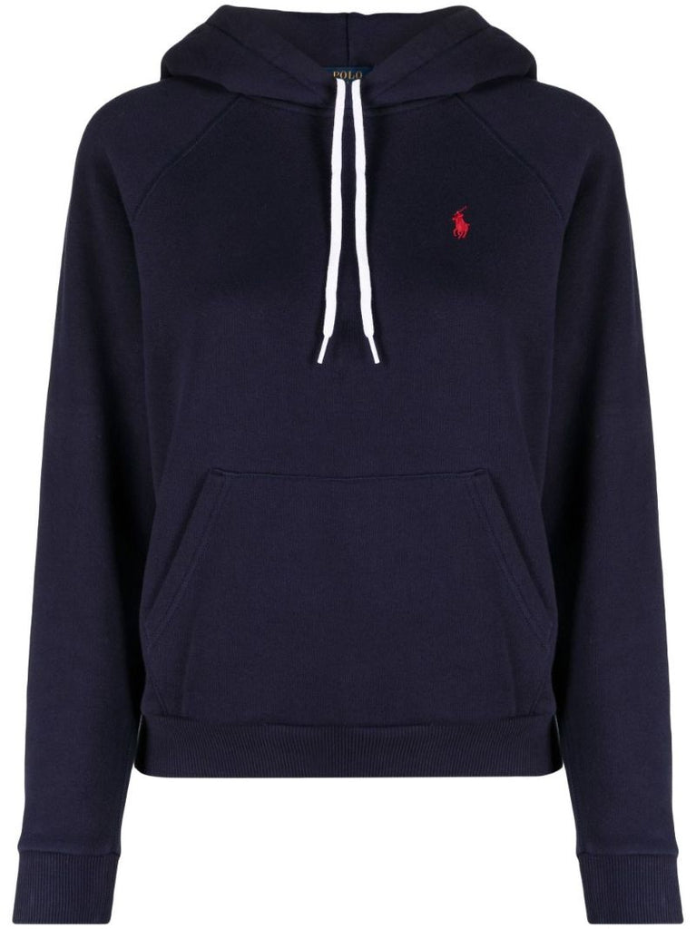 Blue Polo Pony Fleece Hoodie