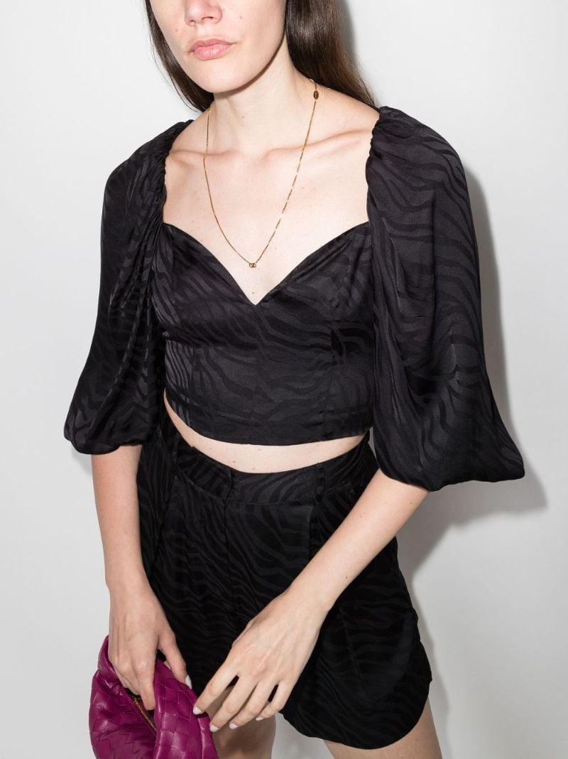 Irina Zebra Stripe Crop Top