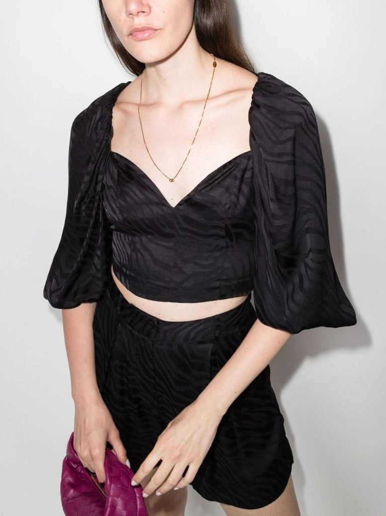 Irina Zebra Stripe Crop Top