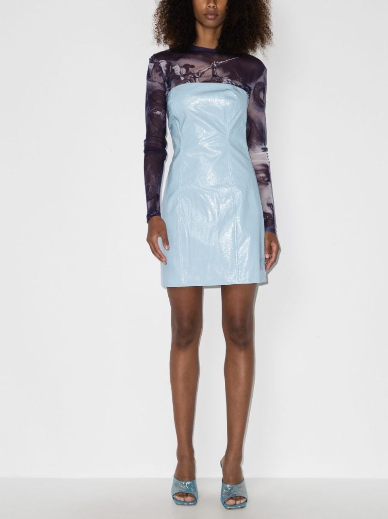 Herla Faux Leather Mini Dress
