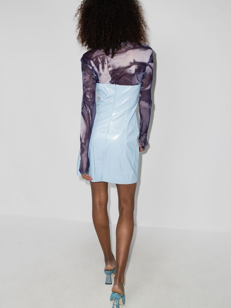 Herla Faux Leather Mini Dress