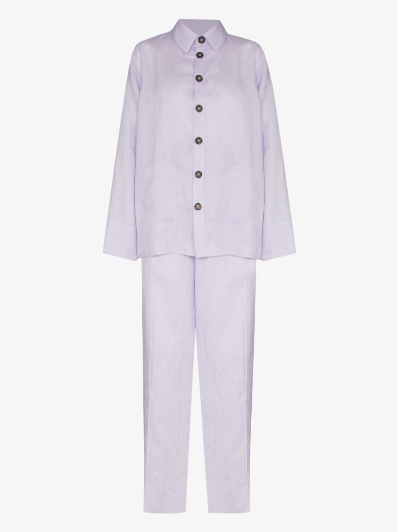 Long Sleeve Linen Pyjamas