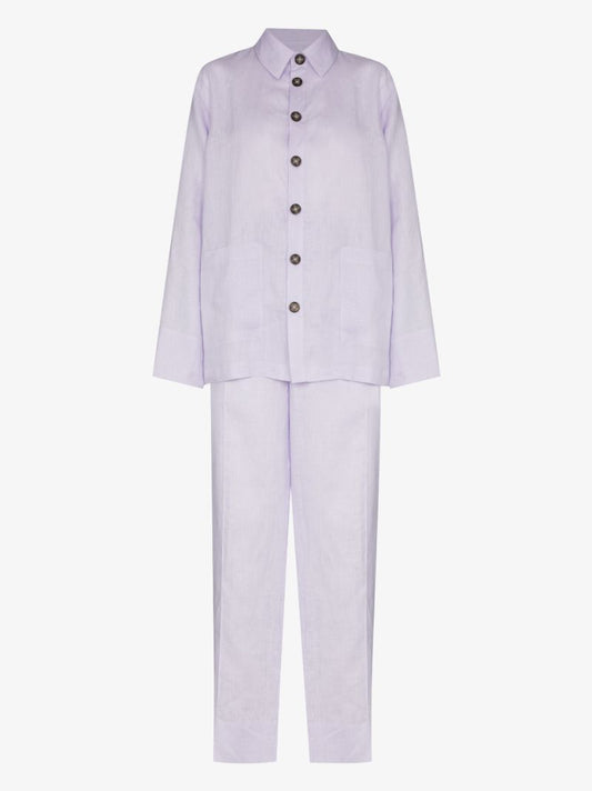 Long Sleeve Linen Pyjamas