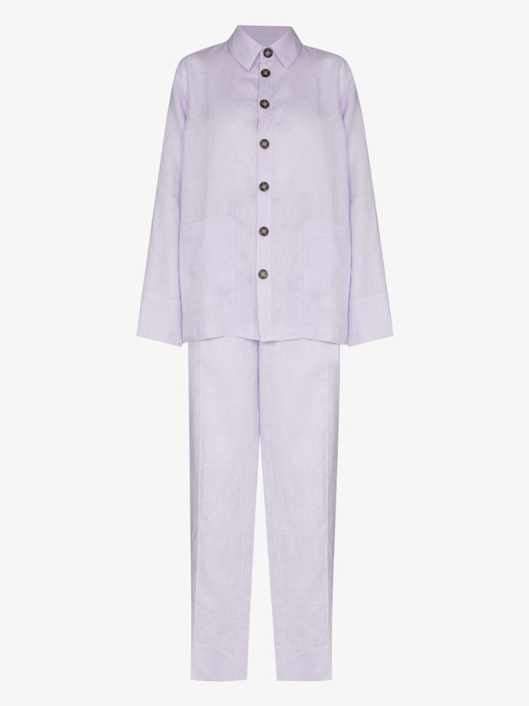 Long Sleeve Linen Pyjamas