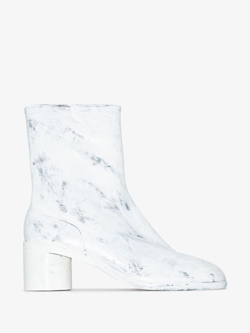 White Tabi 70 Ankle Boots