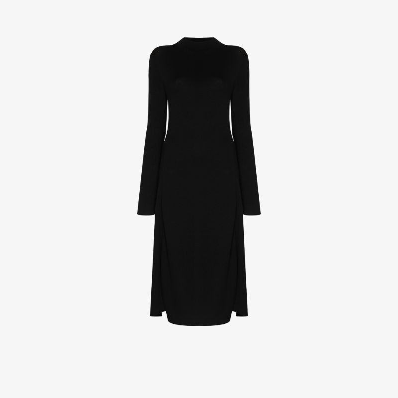 High Neck Midi Dress