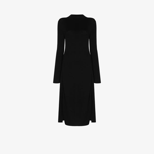 High Neck Midi Dress
