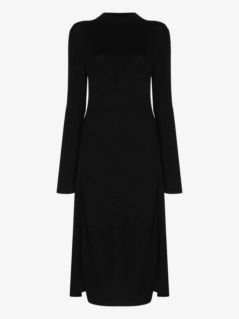 High Neck Midi Dress