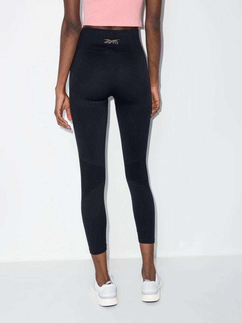 Black Seamless Ankle-length Leggings