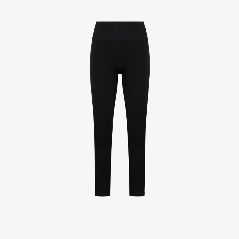 Black Seamless Ankle-length Leggings