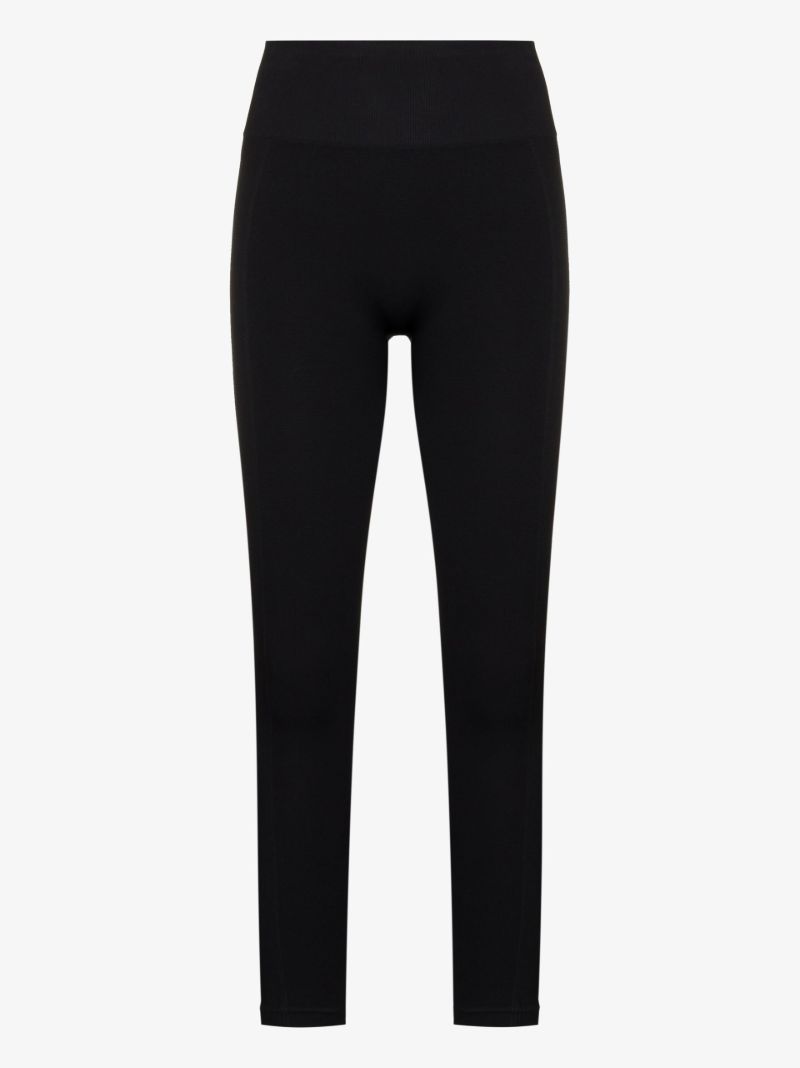 Black Seamless Ankle-length Leggings