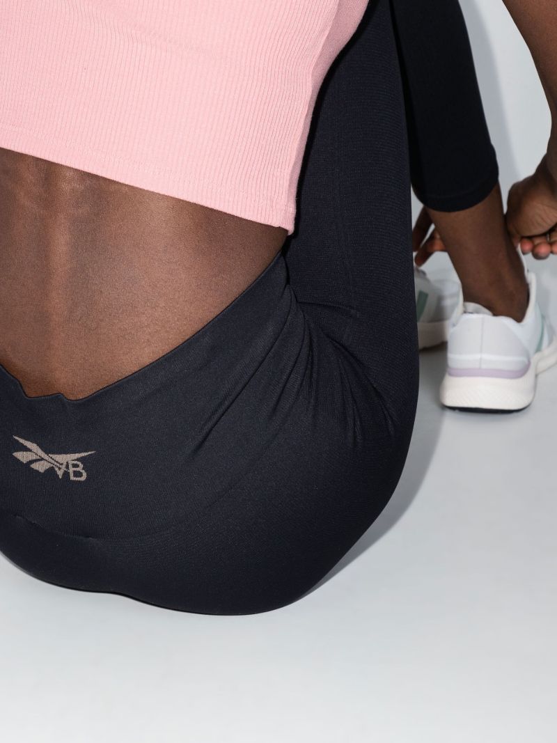 Black Seamless Ankle-length Leggings