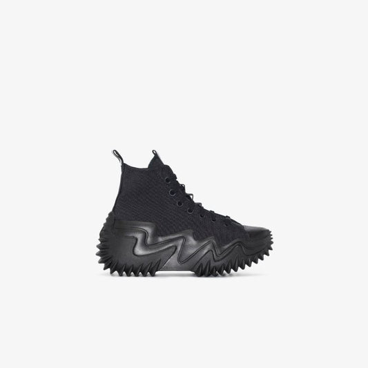 Black Run Star Motion High-top Platform Canvas Sneakers