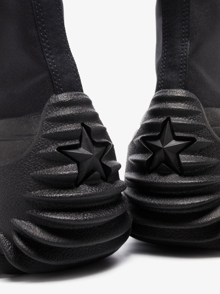 Black Run Star Motion High-top Platform Canvas Sneakers