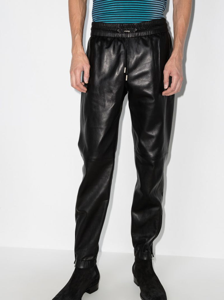 Leather Track Pants