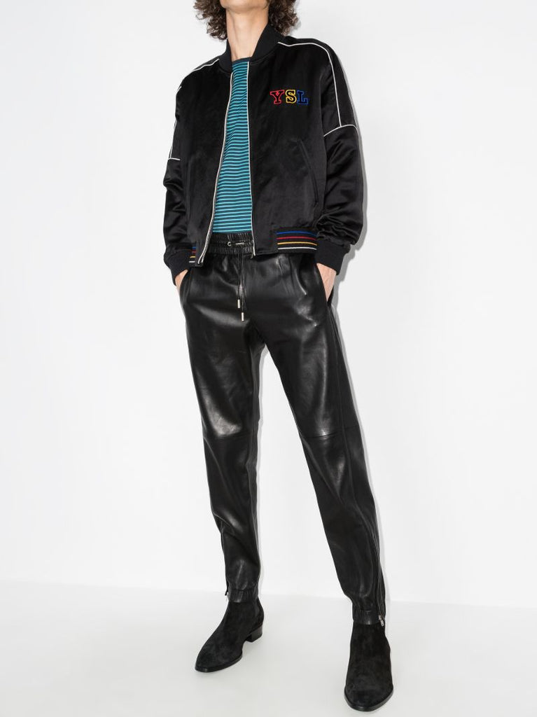 Leather Track Pants